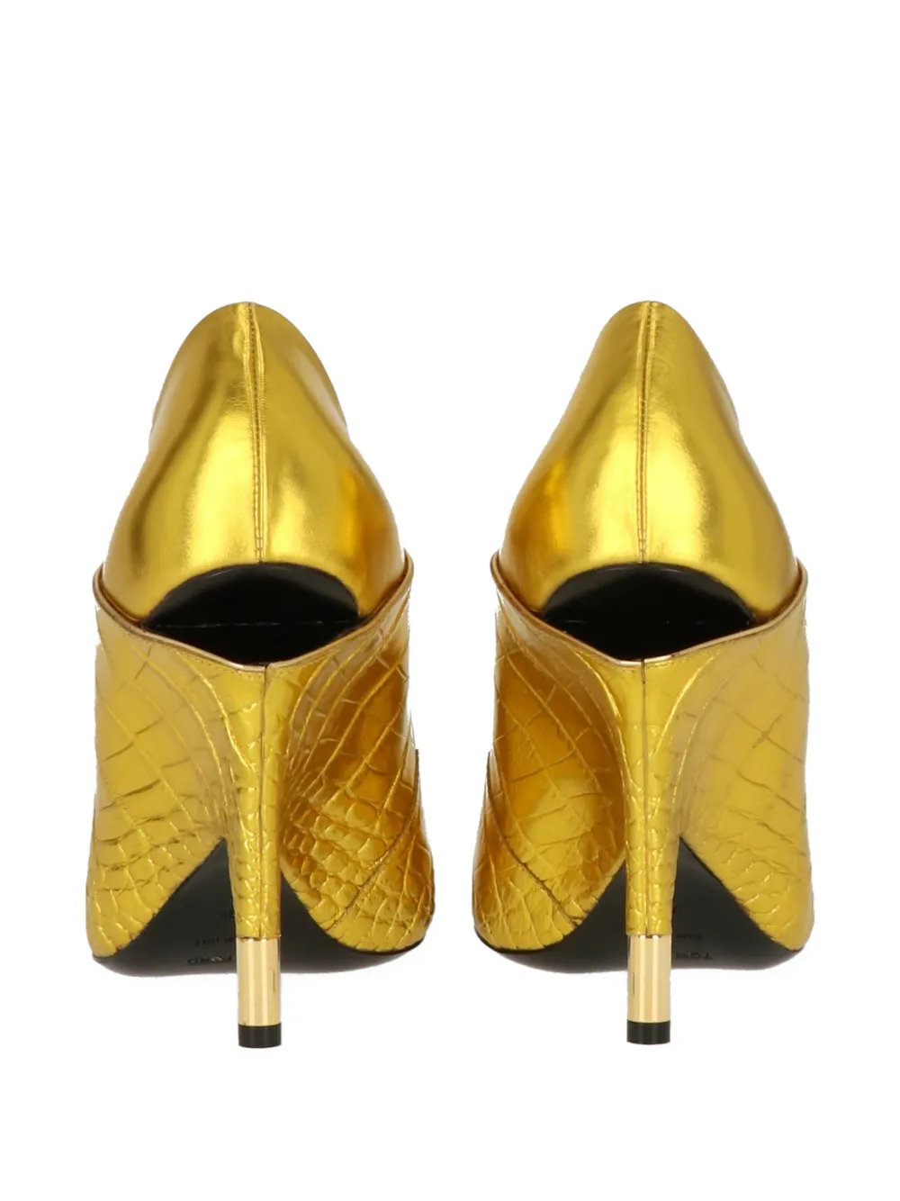 TOM FORD metallic textured pumps Goud