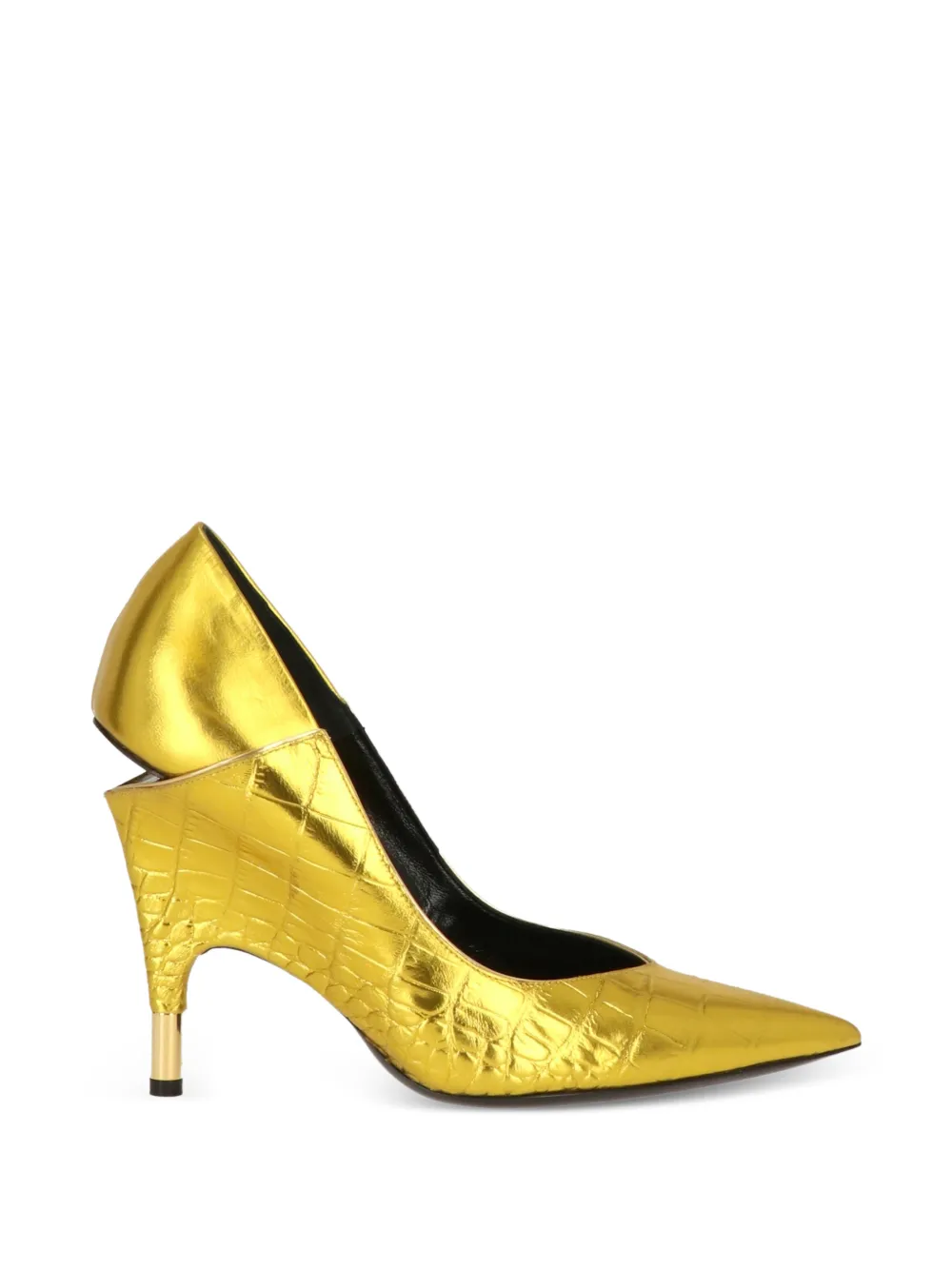 TOM FORD metallic textured pumps Goud