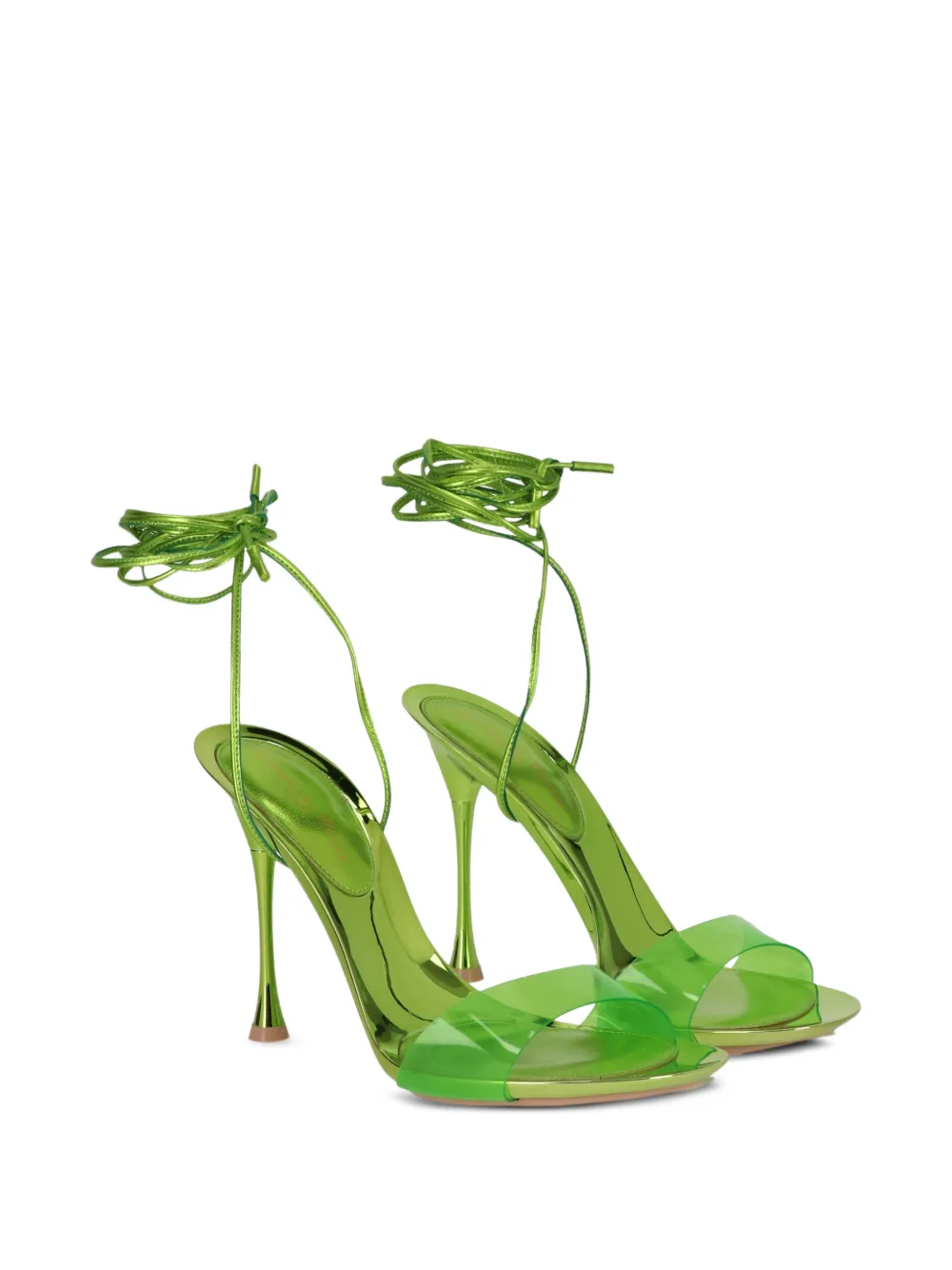 Gianvito Rossi 95mm leather heeled sandals Wit