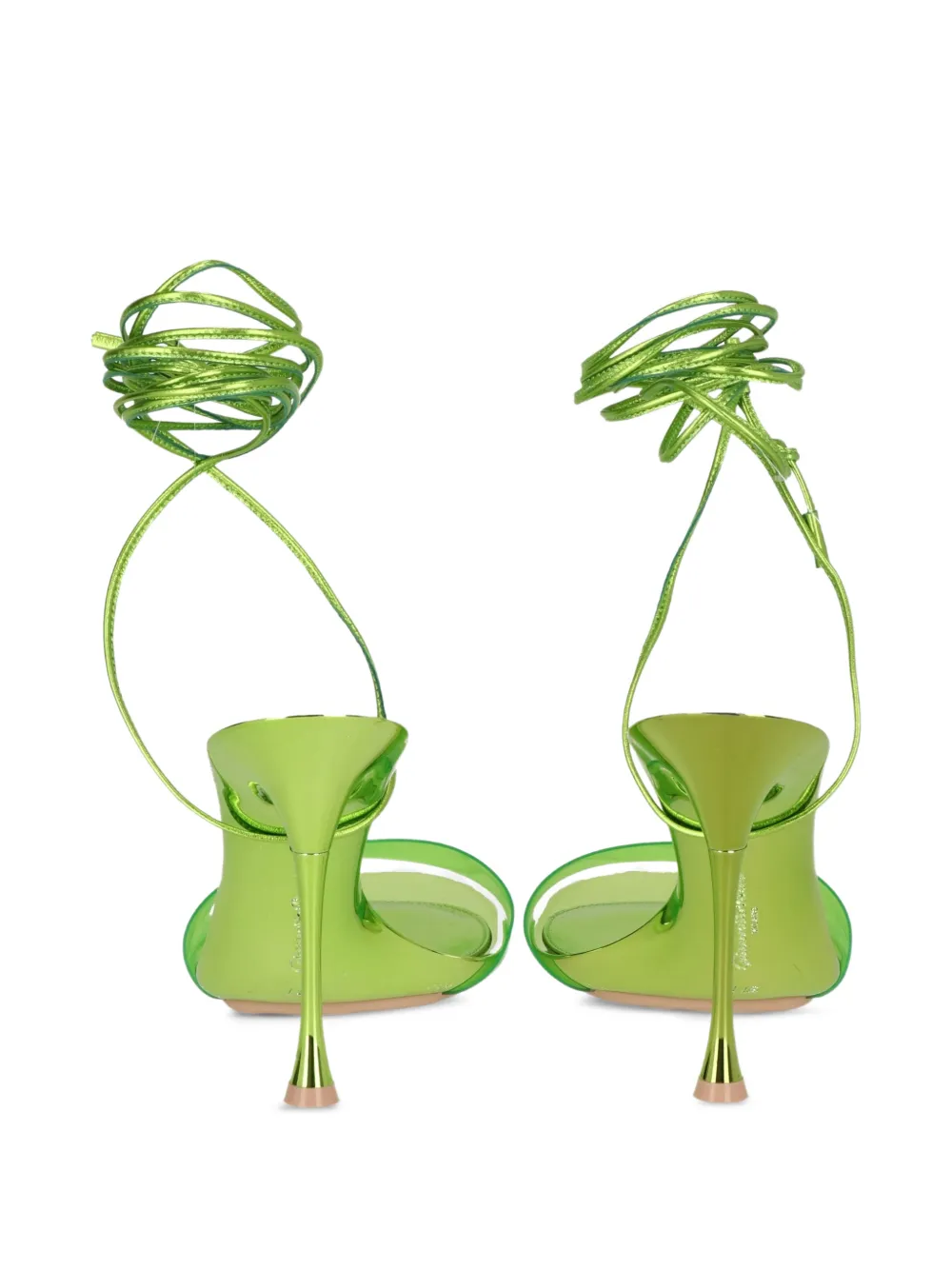 Gianvito Rossi 95mm leather heeled sandals Wit