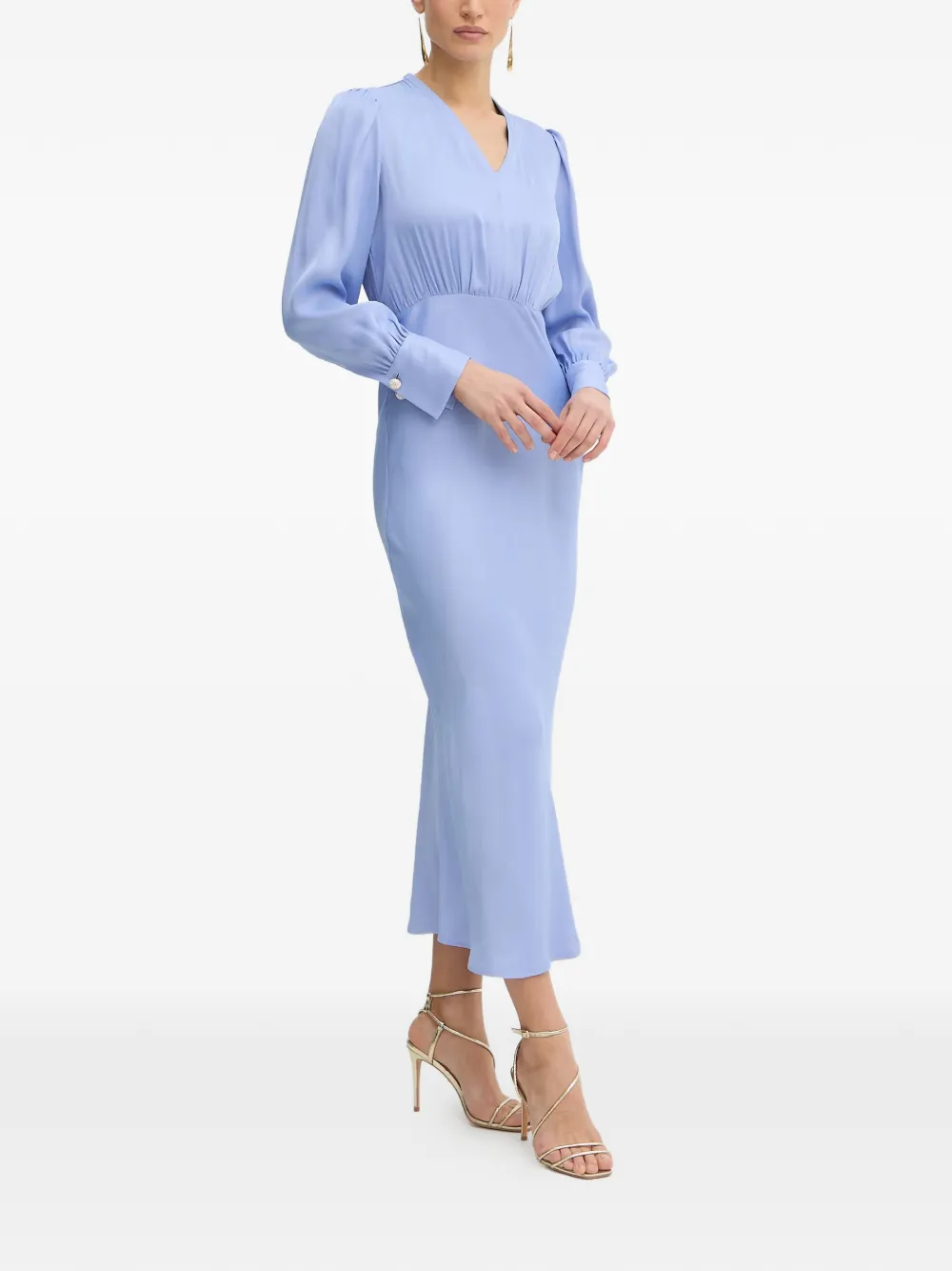 TWINSET Gesmockte jurk Blauw
