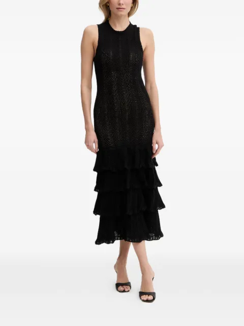 TWINSET vestido de tejido calado a capas