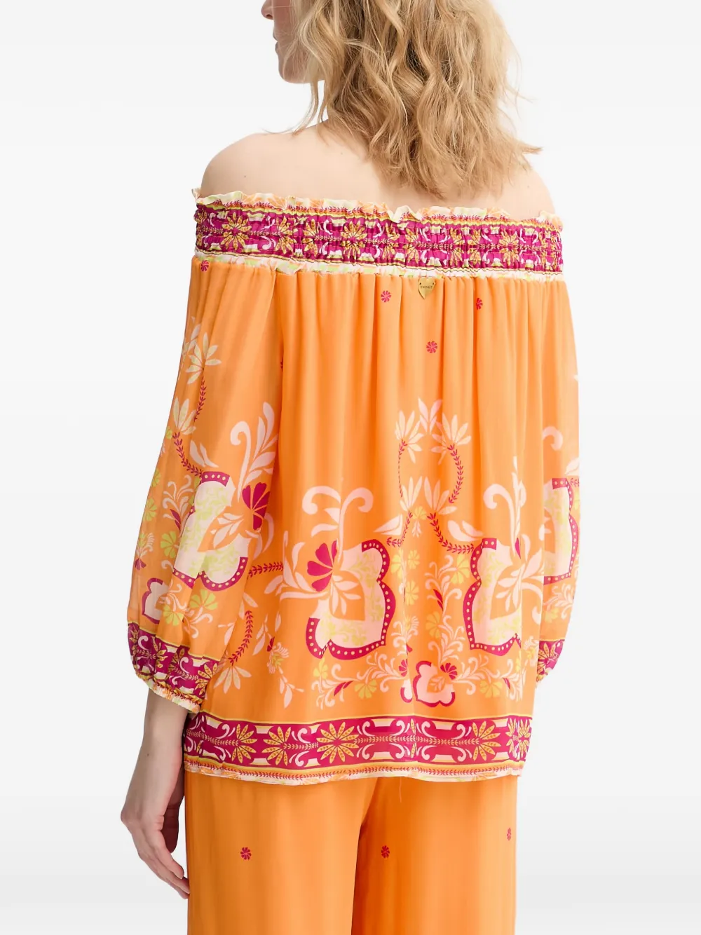 TWINSET Blouse met bloemenprint Oranje
