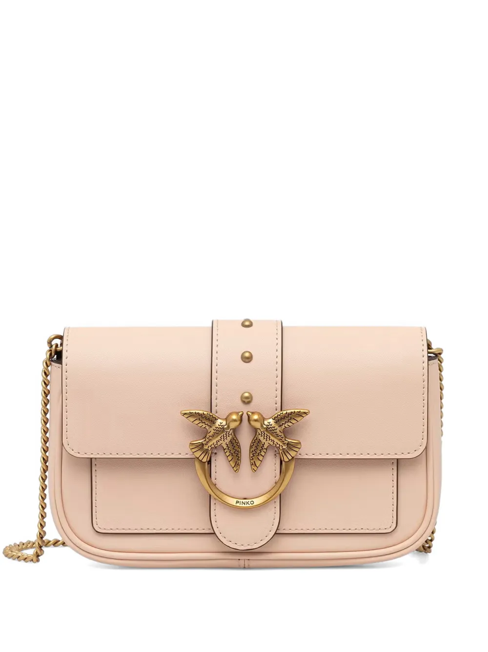 PINKO Love Birds Schultertasche - Nude