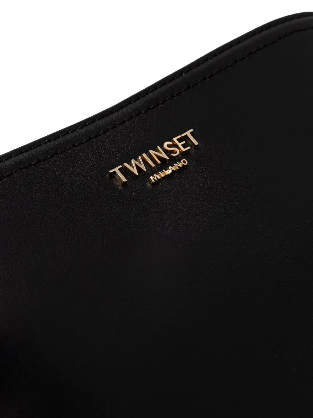 TWINSET Shopper met logo-plakkaat en schouderband Zwart