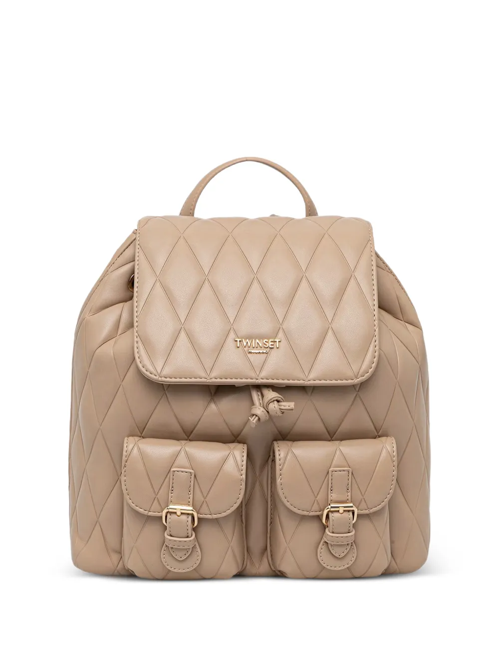 TWINSET quilted leather backpack - Toni neutri