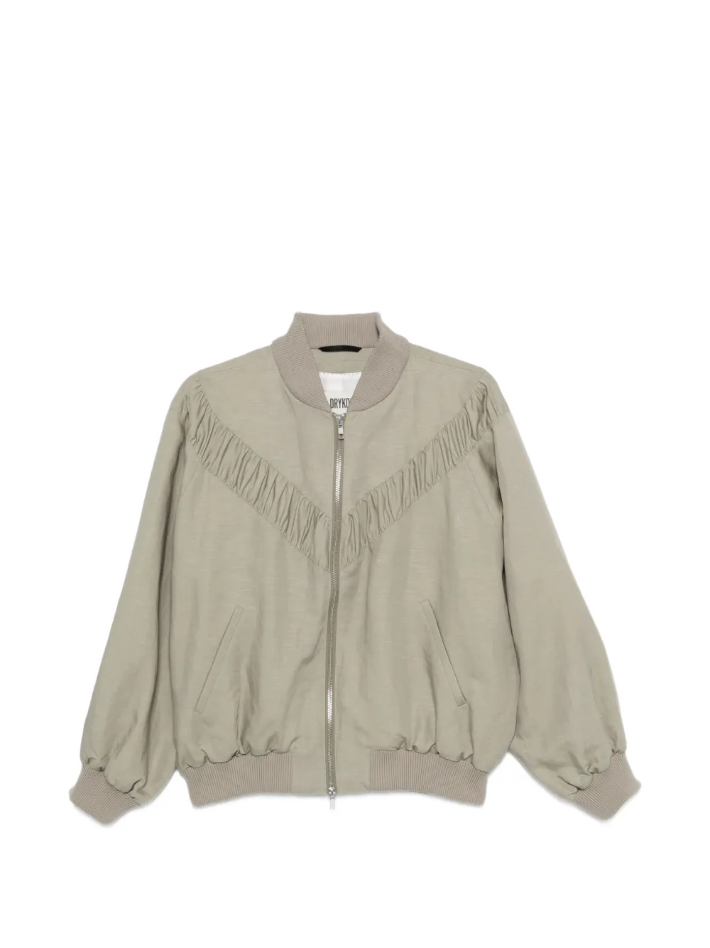 Drykorn ruched bomber jacket - Grün