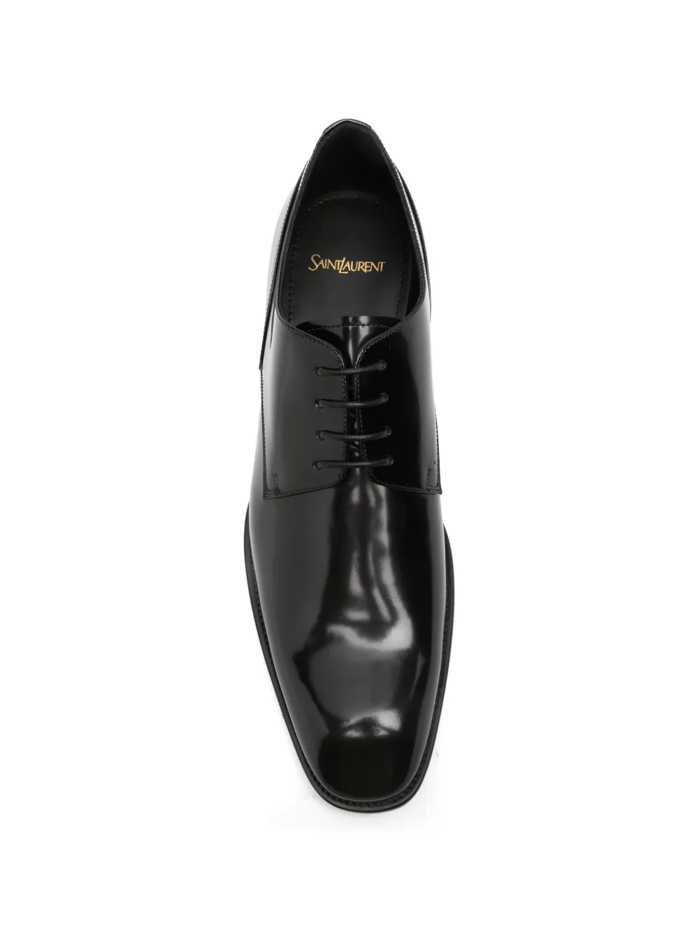 Saint Laurent Derby lakleren schoenen Zwart