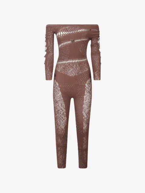 POSTER GIRL off-shoulder lace jumpsuit