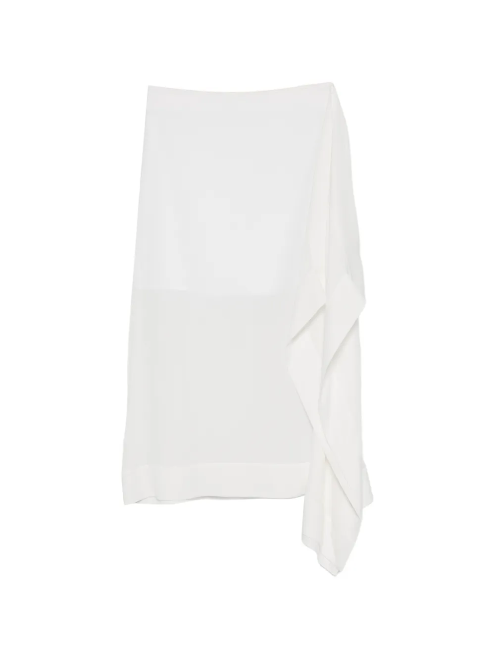 Carven asymmetric draped midi skirt - Bianco