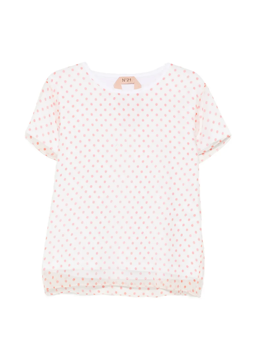 Nº21 polka-dot sheer T-shirt - Toni neutri