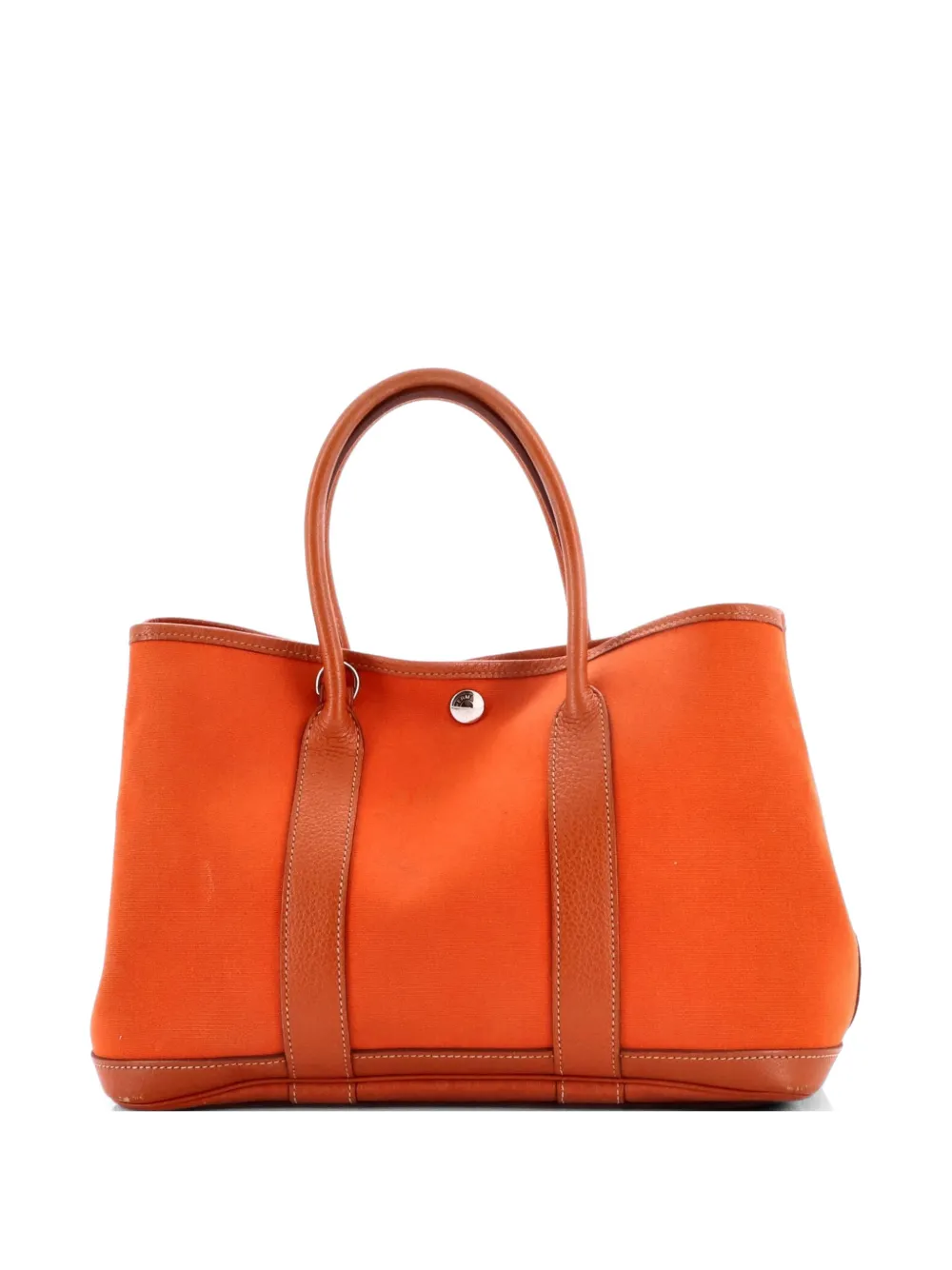 Hermès Pre-Owned Garden Party Toile and Leather 30 tote bag - Arancione