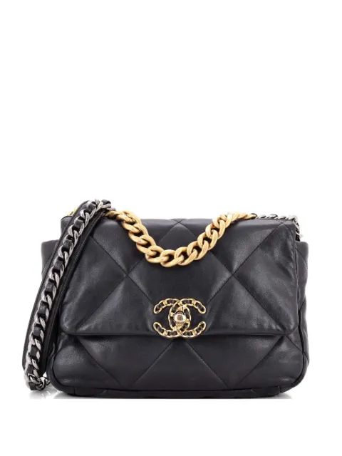 CHANEL Pre-Owned 19 Flap Bag Quilted Leather Medium crossbody bag