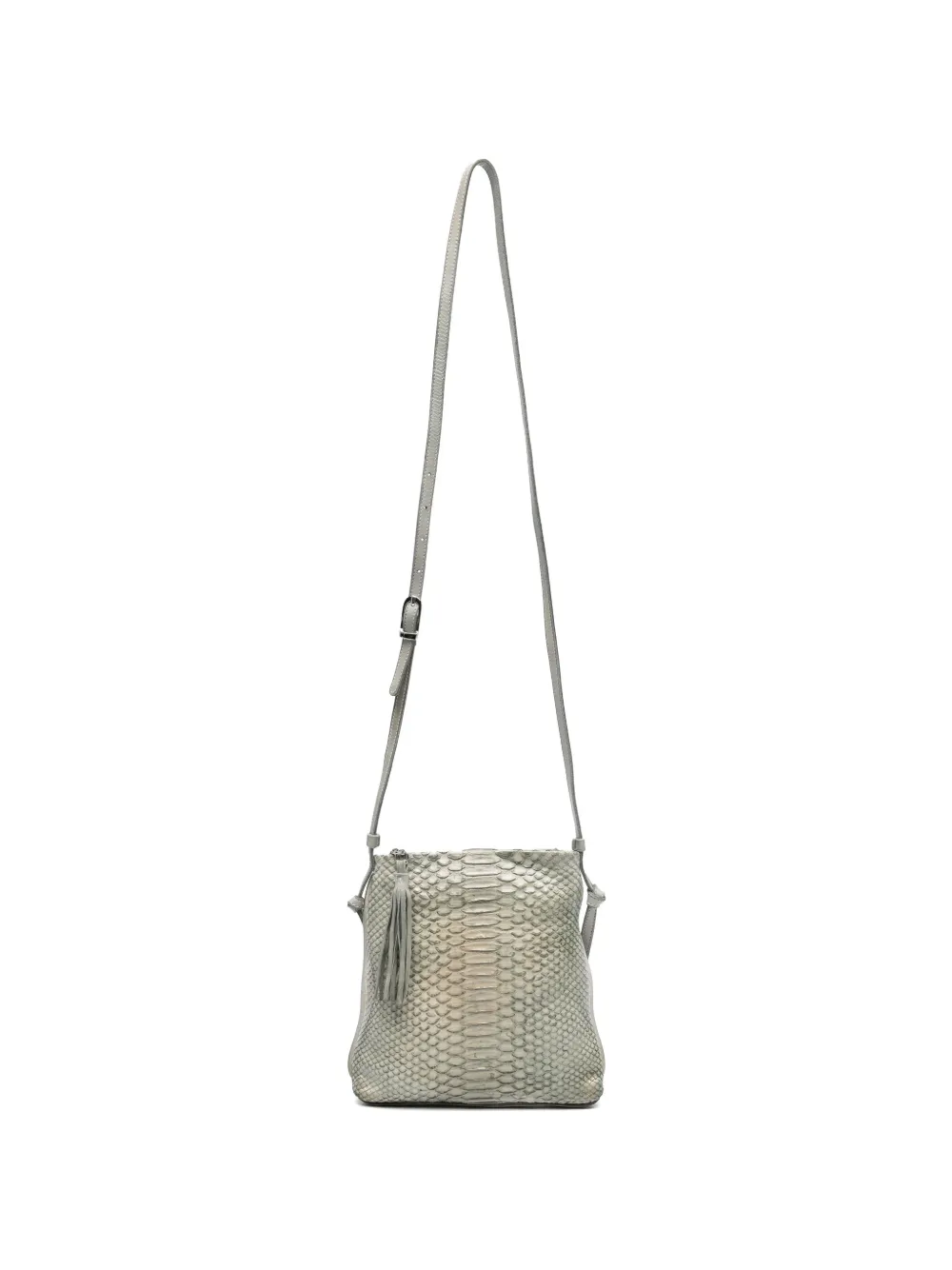 REPTILE´S HOUSE pynthon-leather shouder bag - Grigio