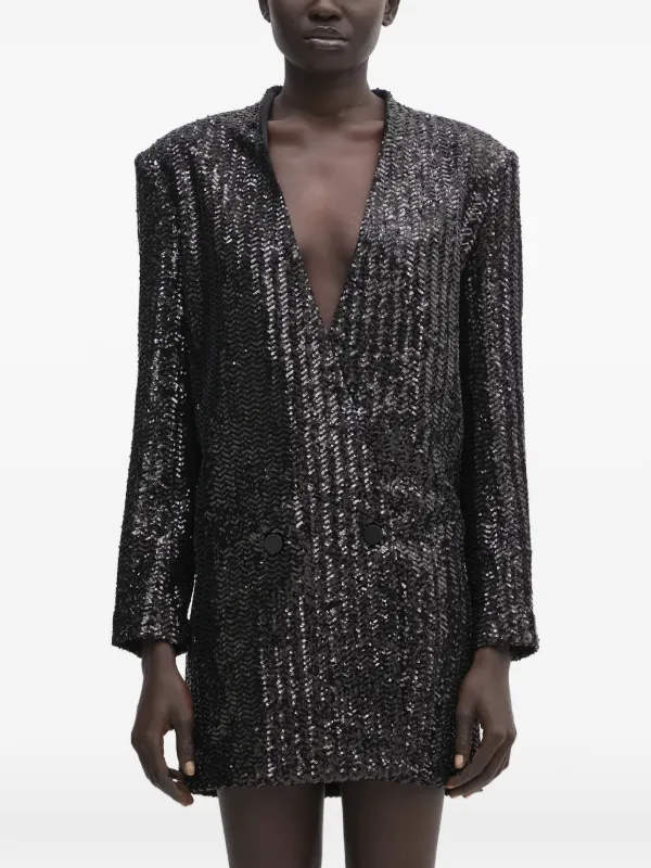 anine bing sequin dress ANINE BING Josephine sequined tulle top