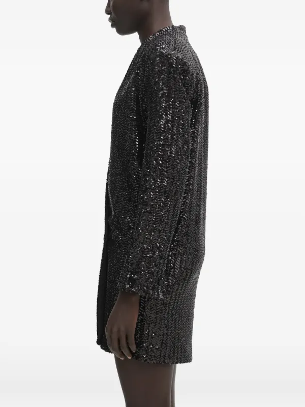 anine bing sequin dress ANINE BING sequin-embellished Mini Dress | Black