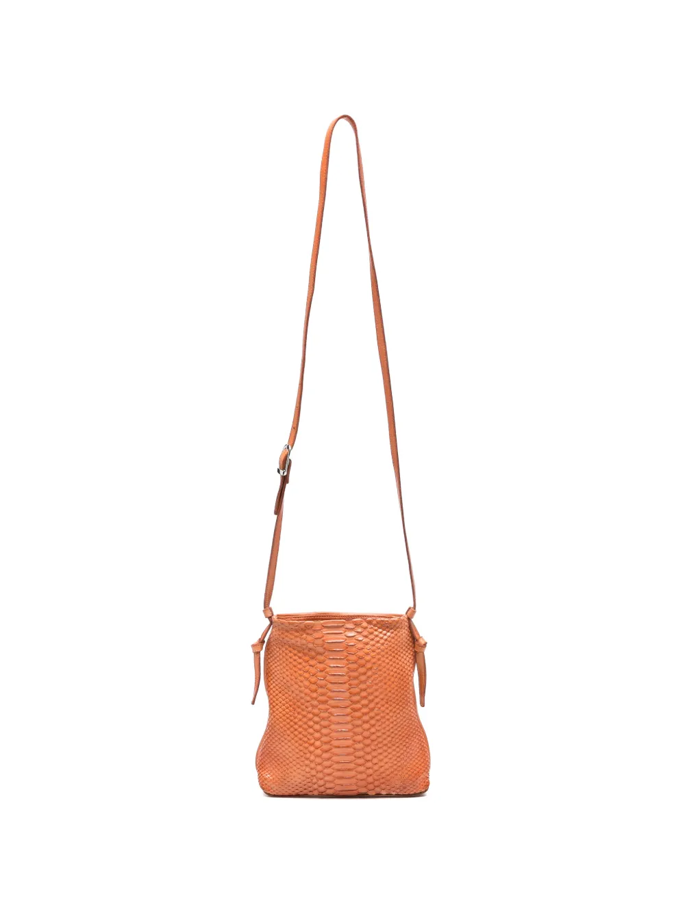 REPTILE´S HOUSE python-skin shoulder bag - Arancione