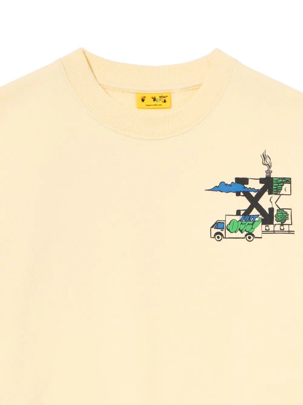 Off-White Kids Graffiti sweater Geel