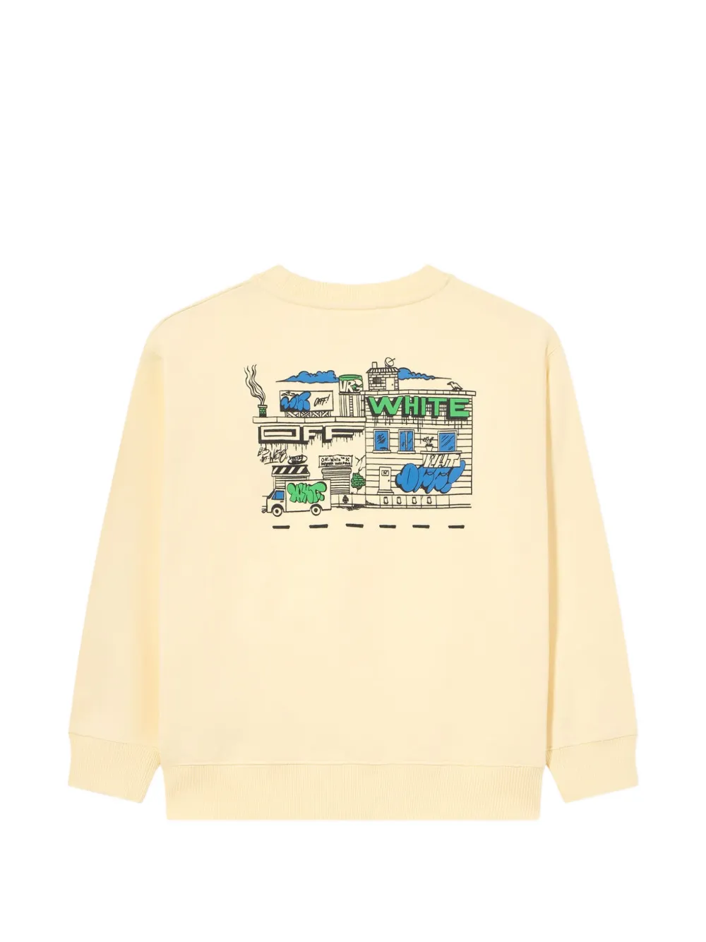 Off-White Kids Graffiti sweater Geel