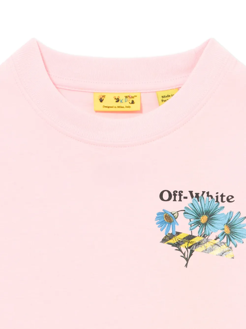 Off-White Kids Daisy Tape T-shirt Roze
