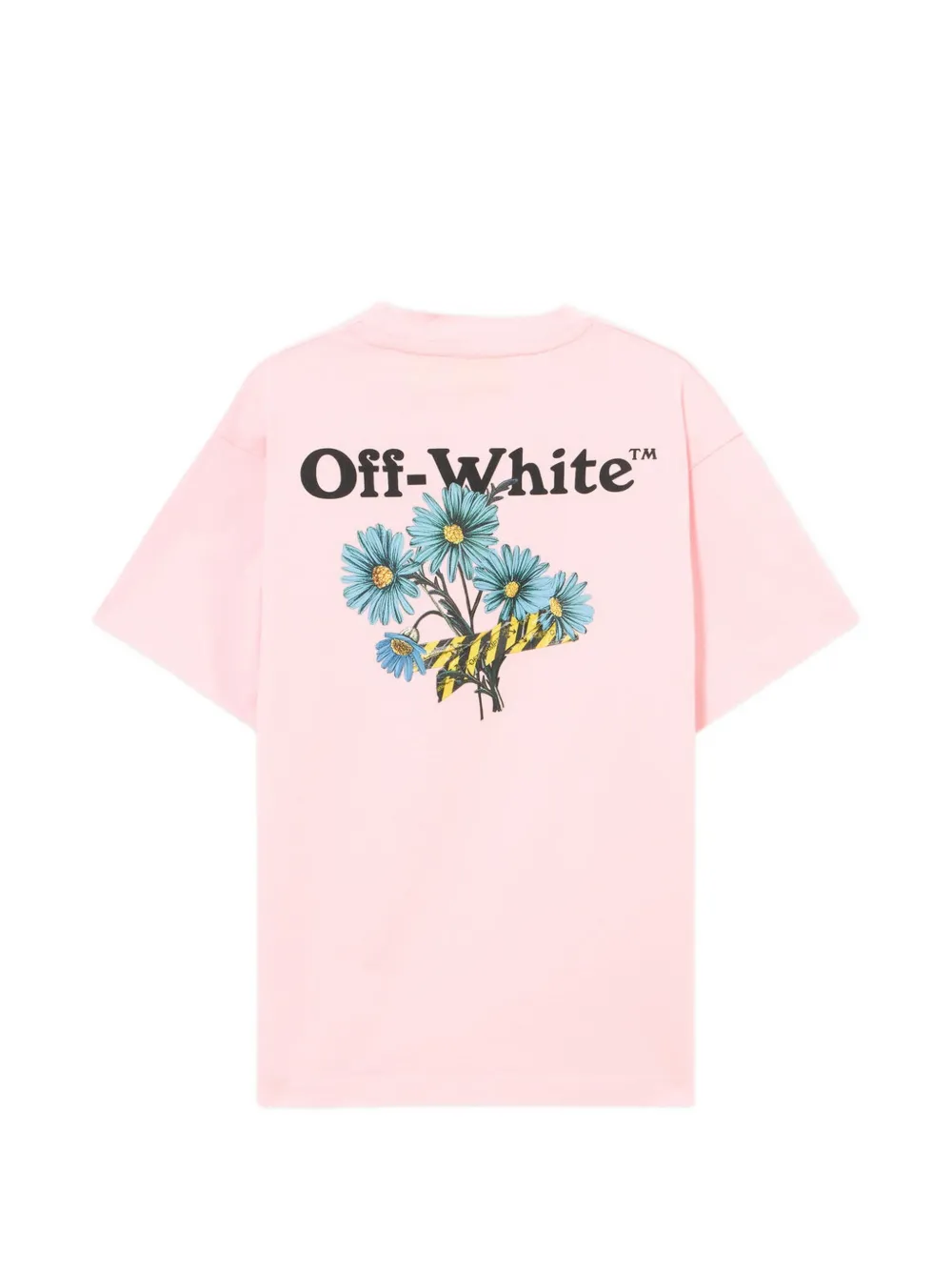 Off-White Kids Daisy Tape T-shirt Roze