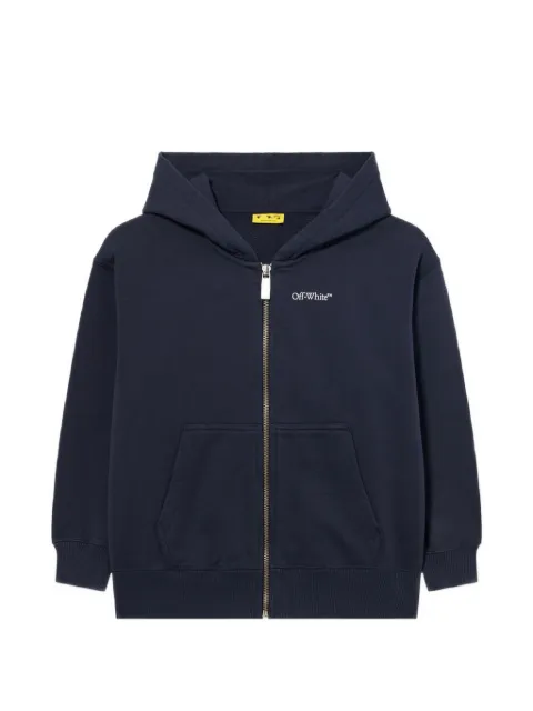 Off-White Kids arrow-print zip-up hoodie
