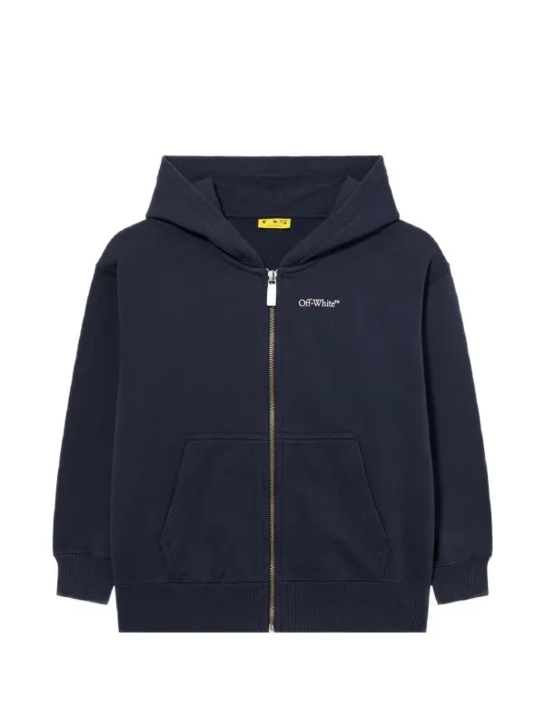 Off-White Kids アロー ジップアップ パーカー | ブルー | FARFETCH JP