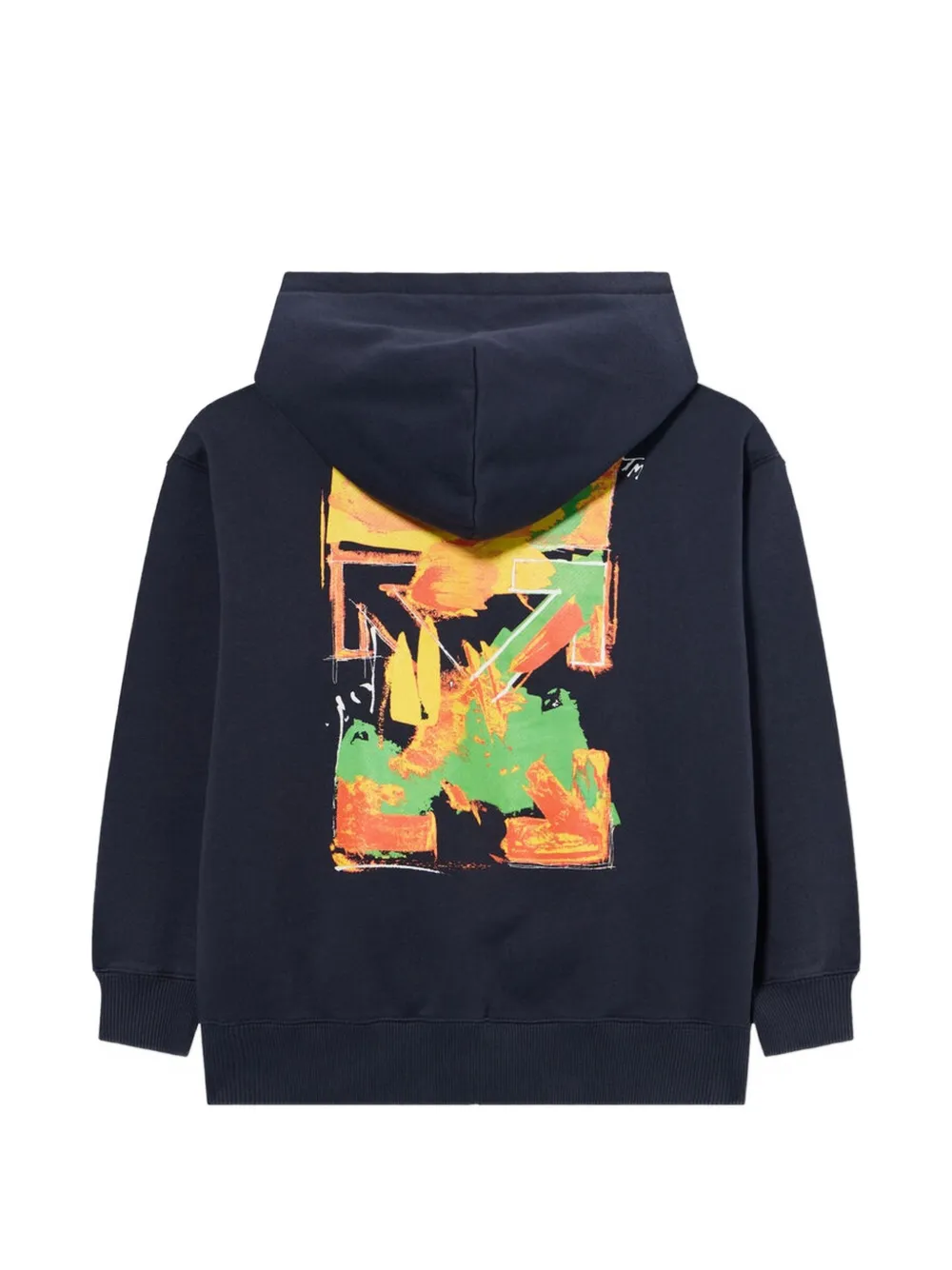 Off-White Kids Hoodie met Arrow-print en rits Blauw