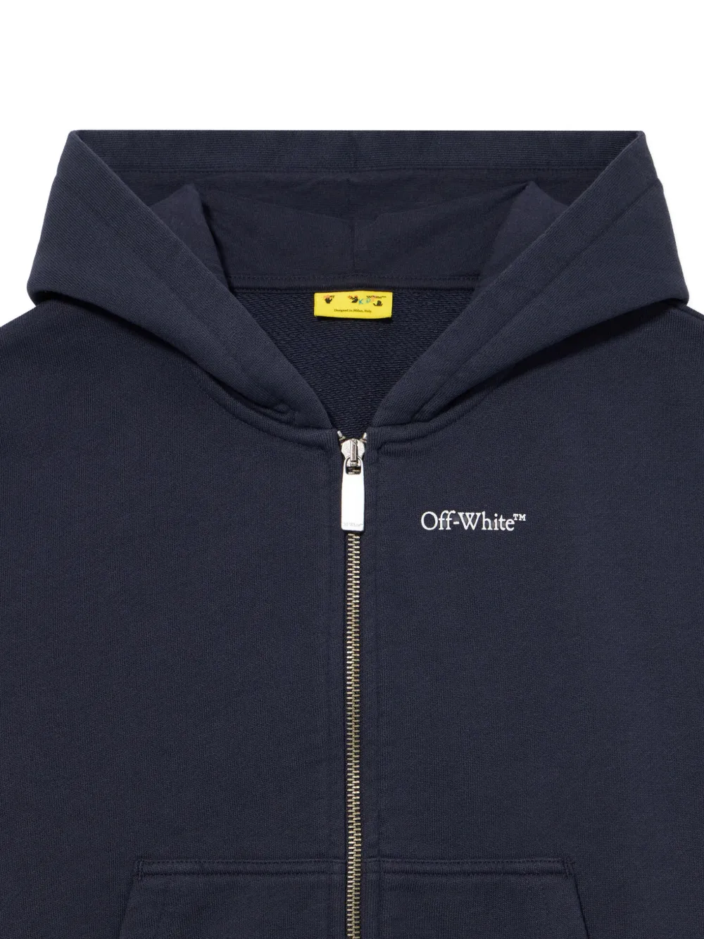 Off-White Kids Hoodie met Arrow-print en rits Blauw
