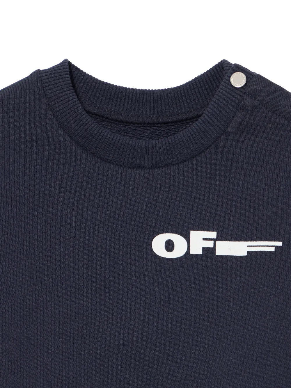  Off-white Kids Sudadera Con Cuello Redondo - Azul 