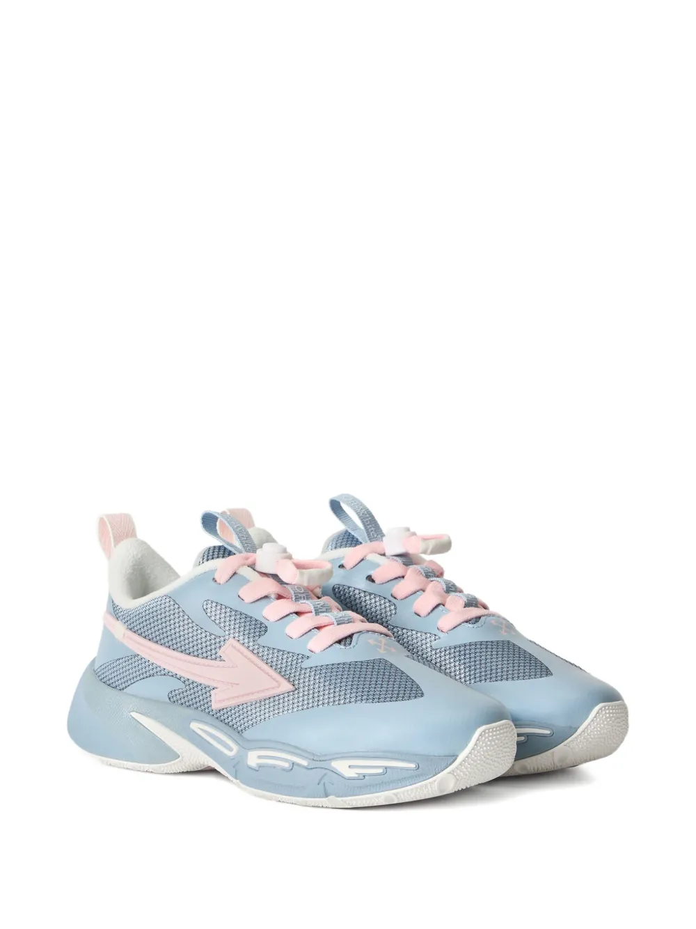 Off-White Kids For Jumping logo-appliqué sneakers Blauw