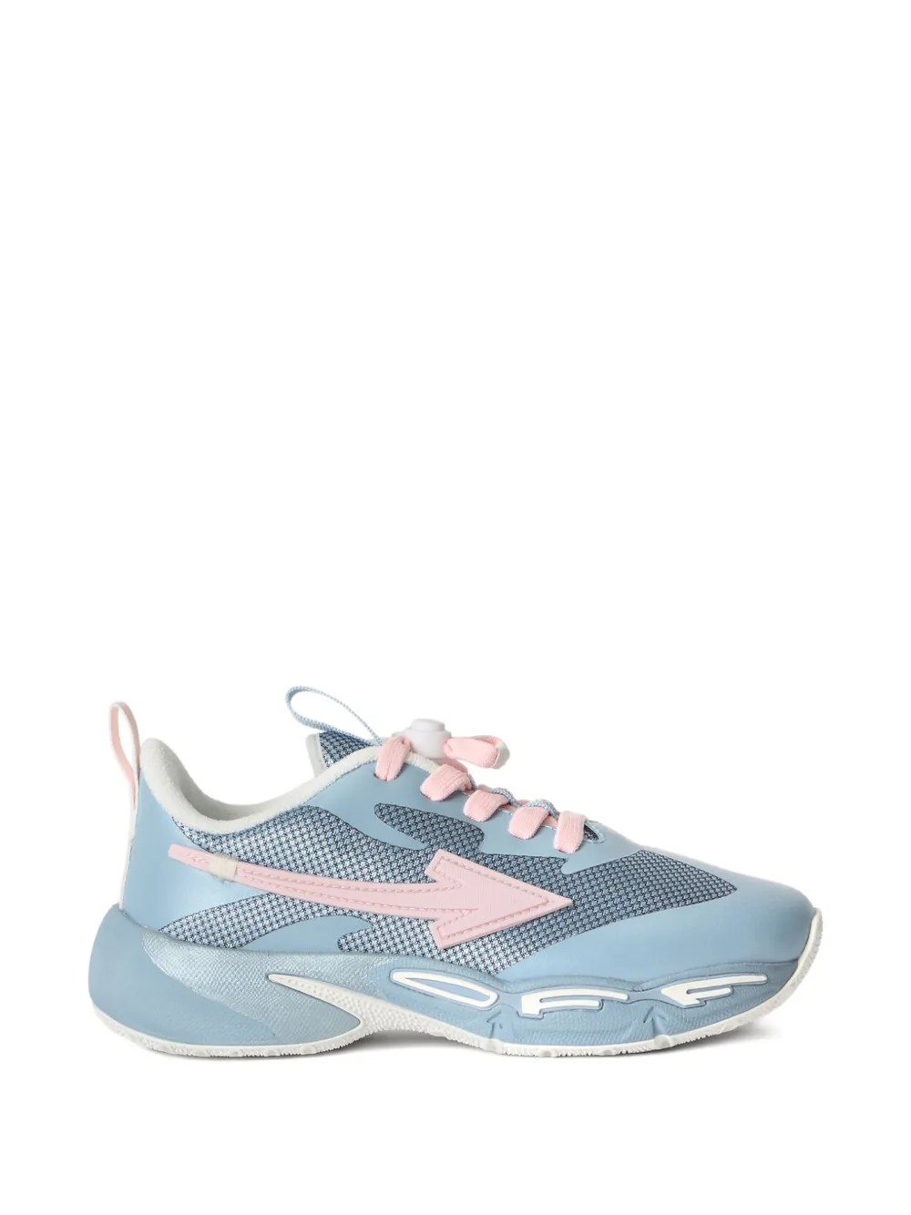 Off-White Kids For Jumping logo-appliqué sneakers Blauw