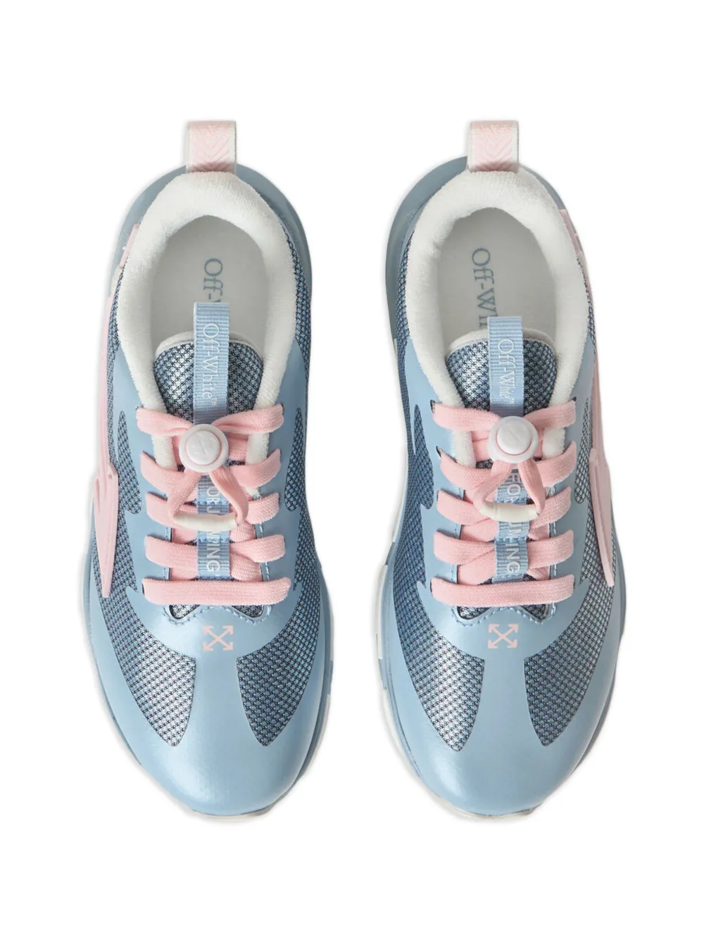 Off-White Kids For Jumping logo-appliqué sneakers Blauw