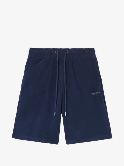 Off-White logo-detail terrycloth track shorts