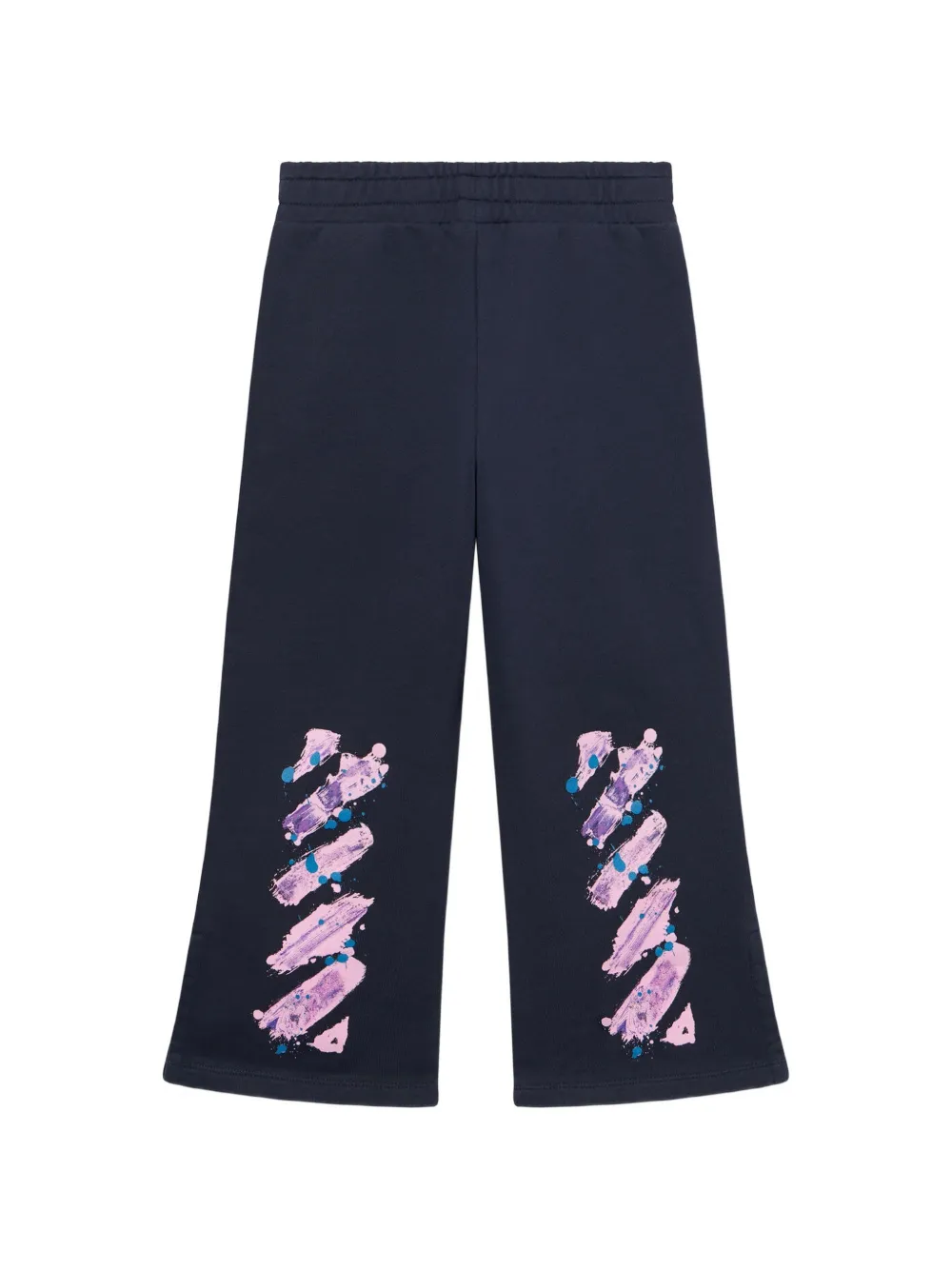 Off-White Kids Diag Splat trainingsbroek met wijde pijpen Blauw