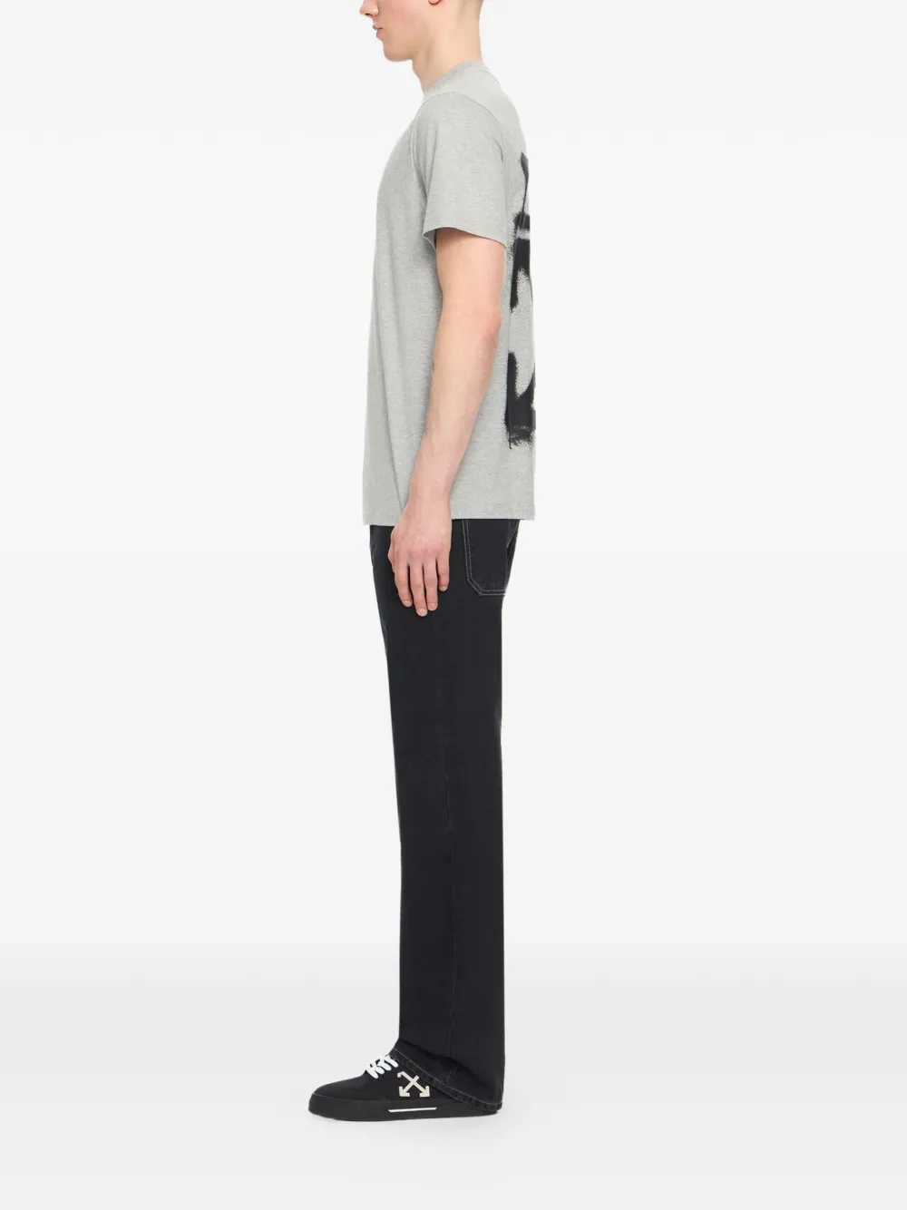 Off-White T-shirt met logoprint Grijs