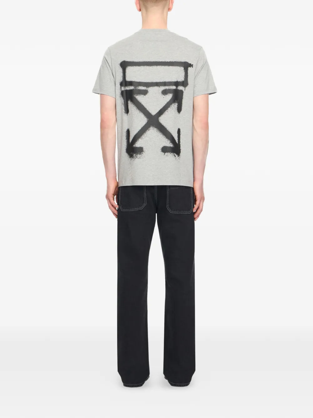 Off-White T-shirt met logoprint Grijs