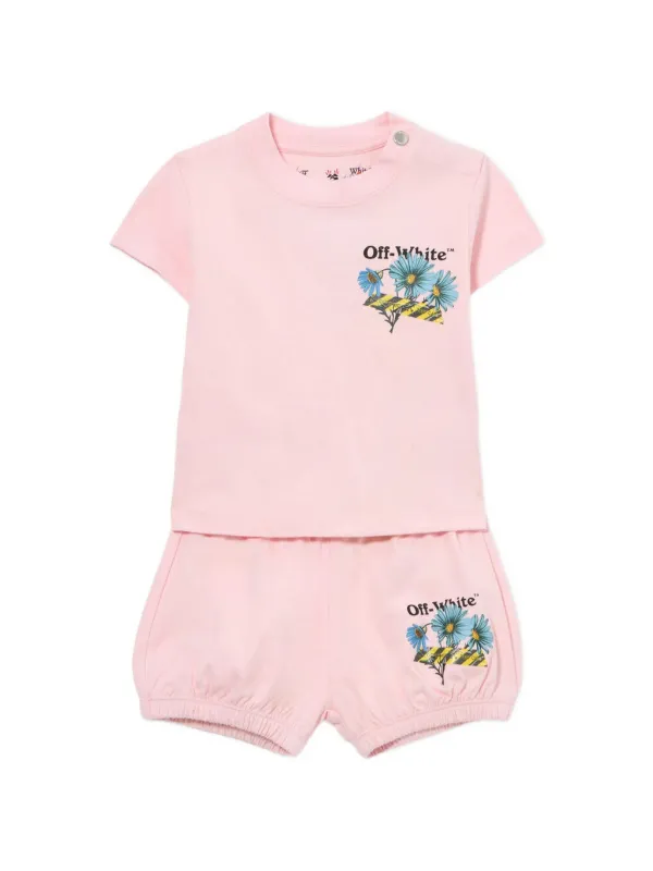 Off-White Kids Daisy Tape ショートパンツ セット | ピンク | FARFETCH JP