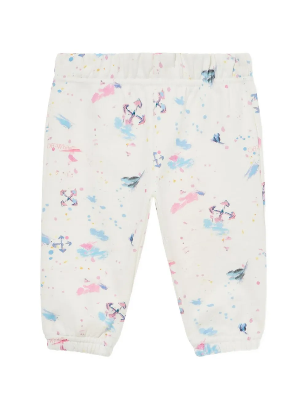 Off-White Kids Arrow splat track pants - Bianco