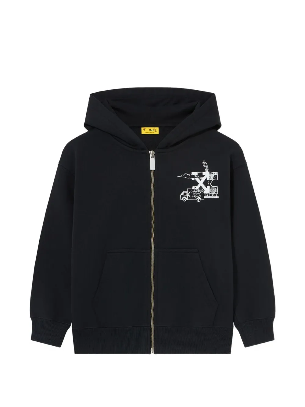 Off-White Kids graffiti-print hoodie - Nero