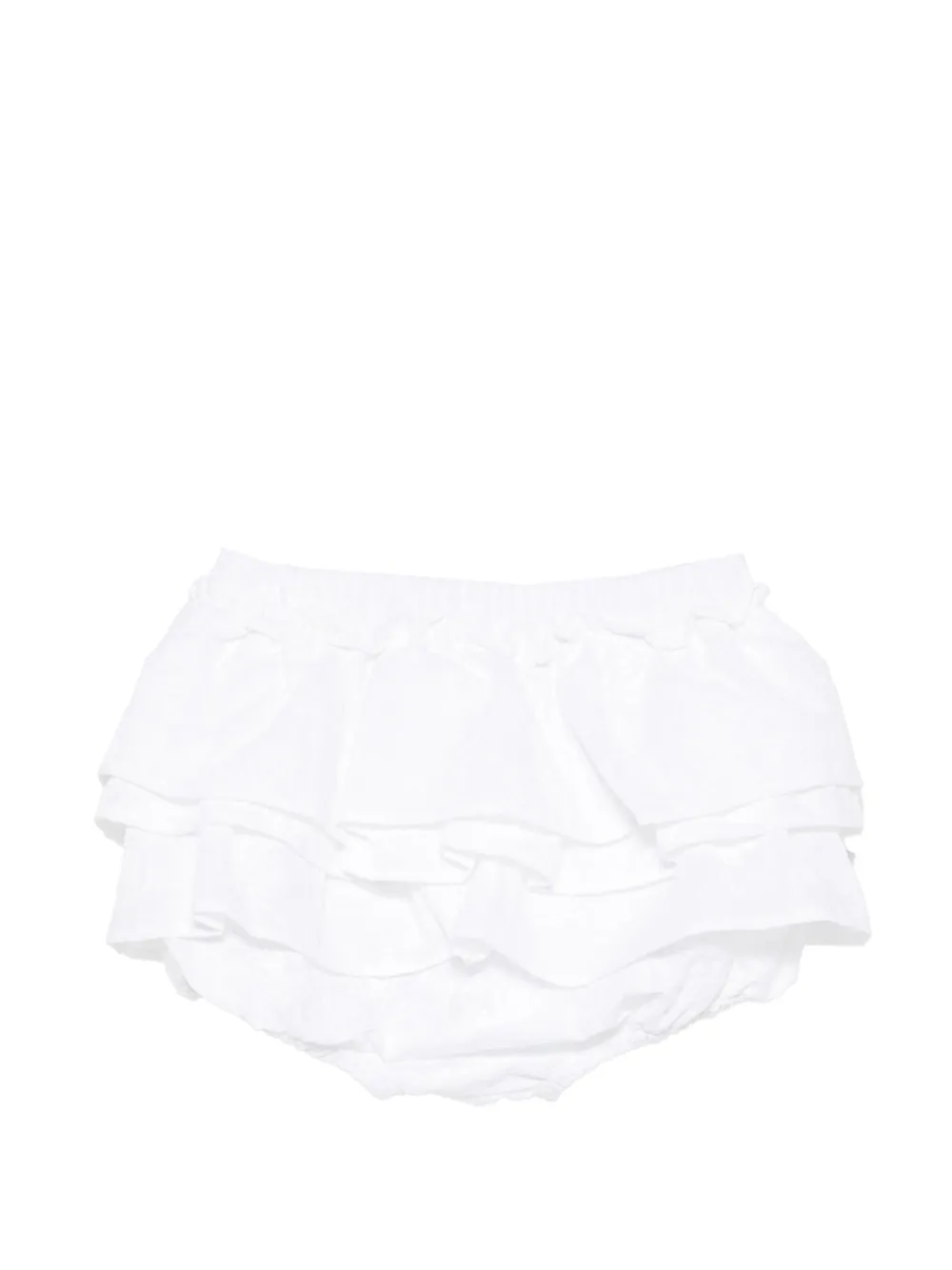 Douuod Kids Gelaagde katoenen rok met ruches Wit