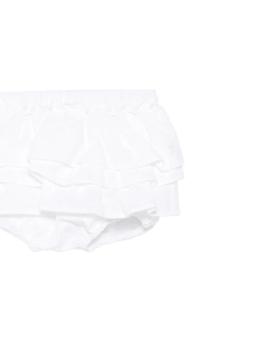 Douuod Kids Gelaagde katoenen rok met ruches Wit