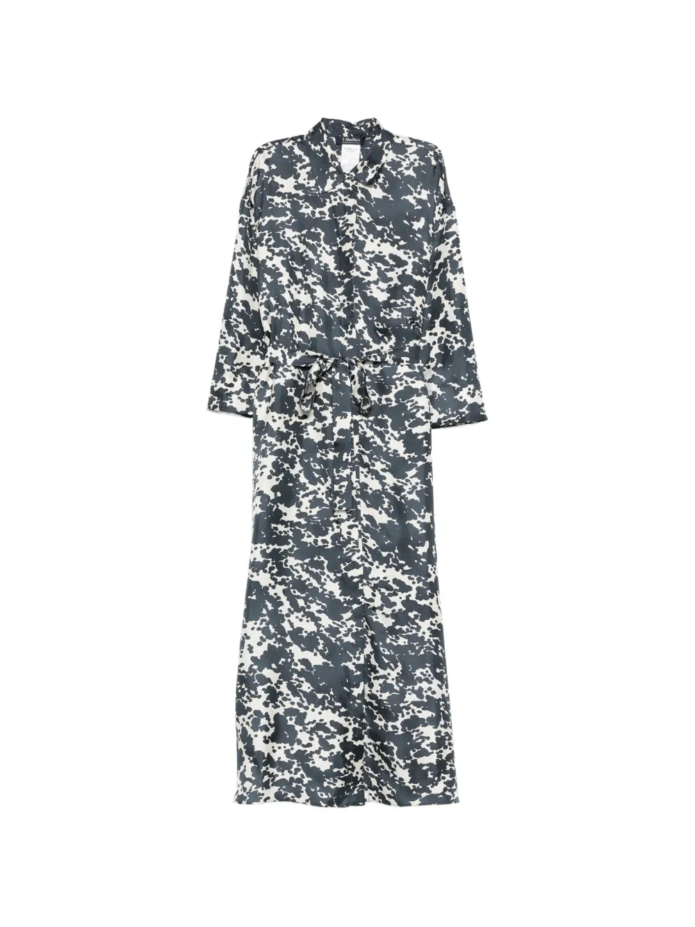 'S Max Mara Leva abstract-print tied-waist maxi dress - Blu