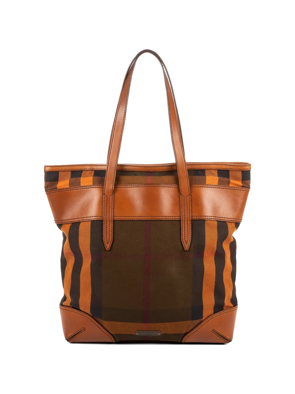 Burberry Pre-Owned check pattern tote bag - Nero