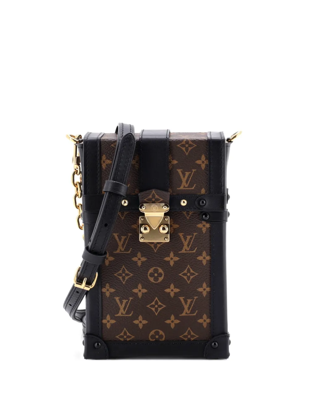 Louis Vuitton Pre-Owned Vertical Trunk Pochette Monogram Canvas crossbody bag - Brown