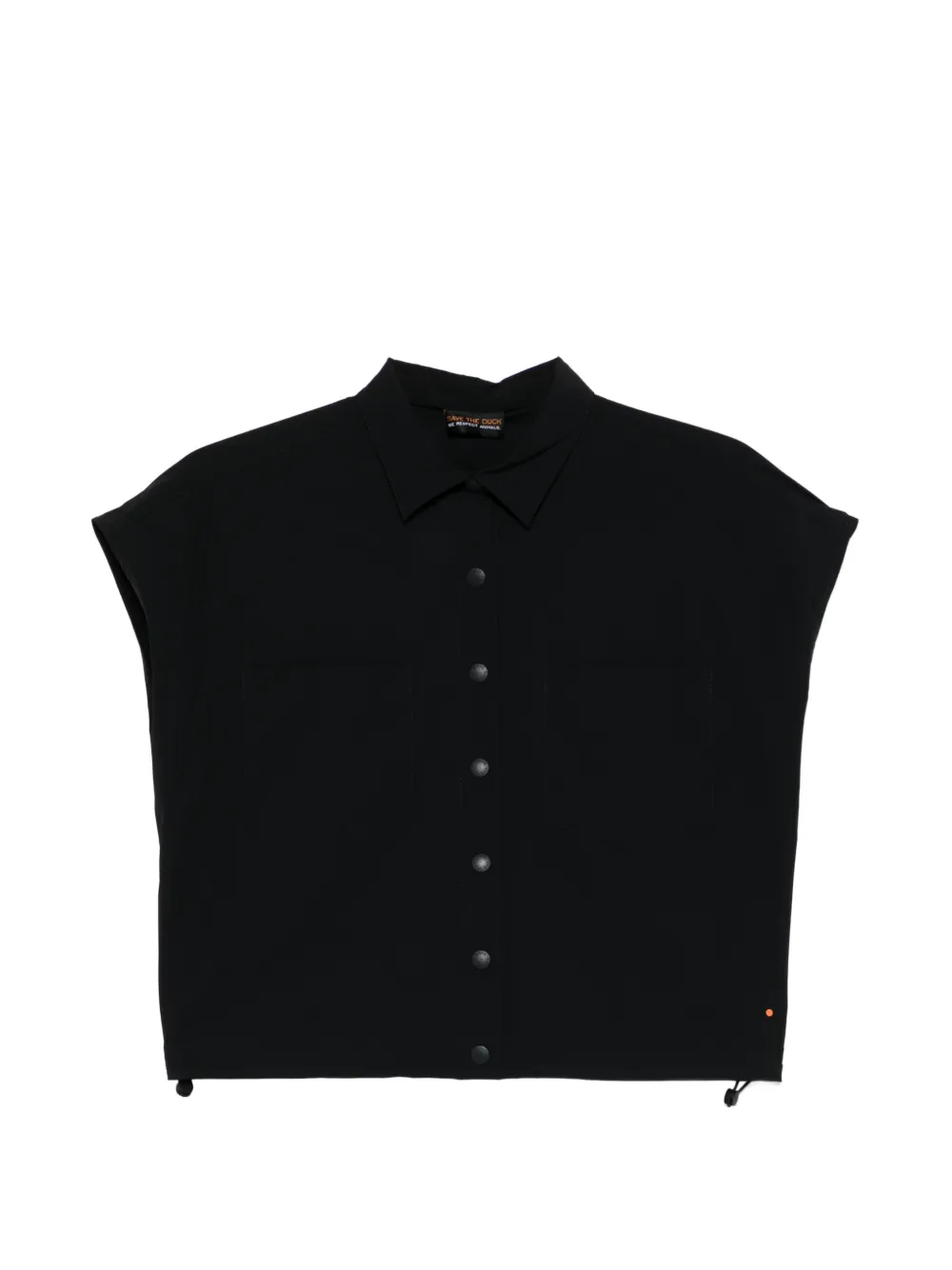 Save The Duck drawstring-hem sleeveless shirt - Nero