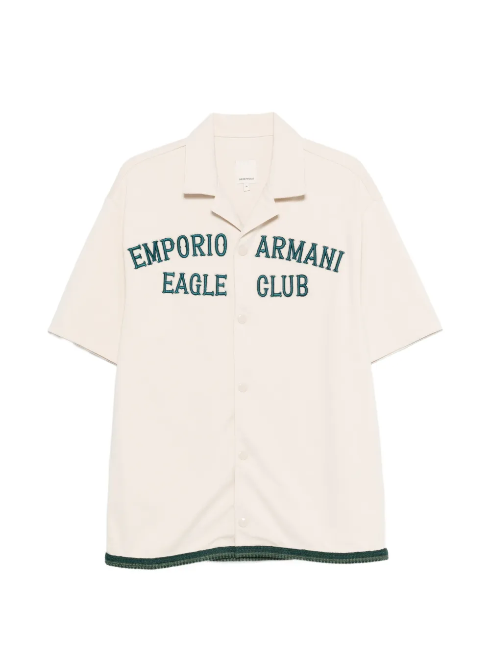 Emporio Armani logo-embroidered shirt - Nude