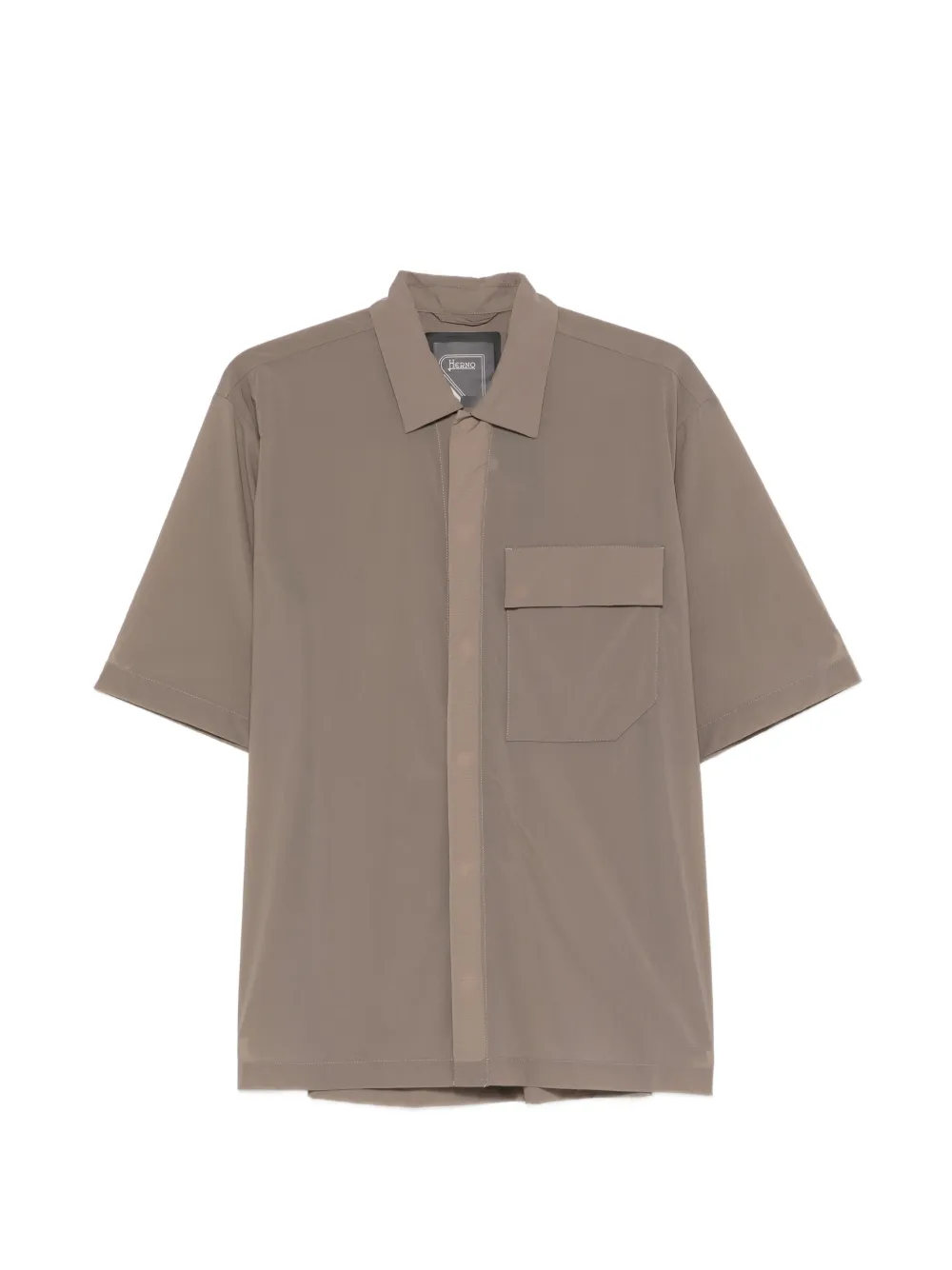 Herno ripstop-pattern shirt | Brown | Image 1