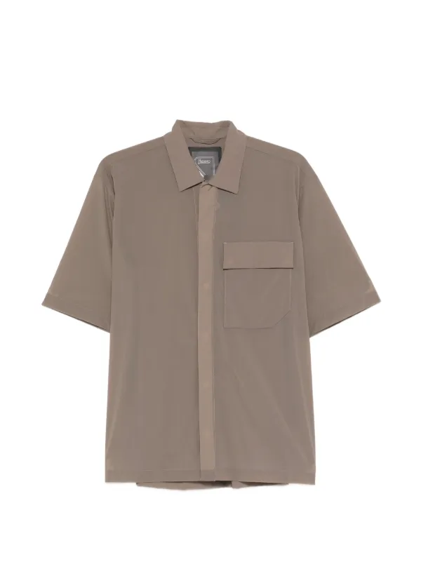 Herno Ripstop-pattern Shirt in Brown