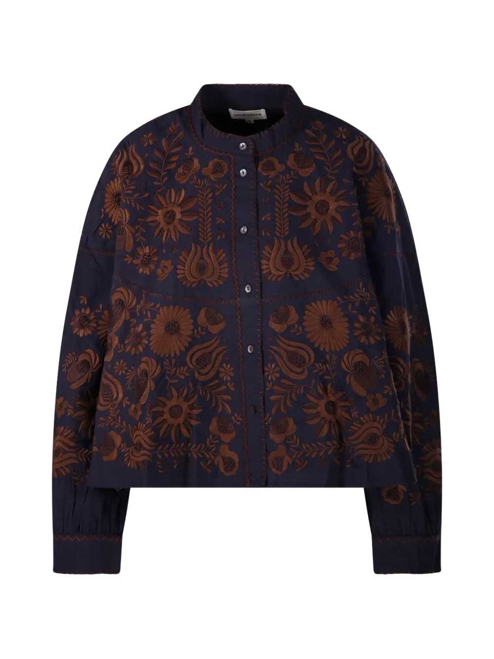 Antik Batik Matias Big floral-embroidered shirt - Blue